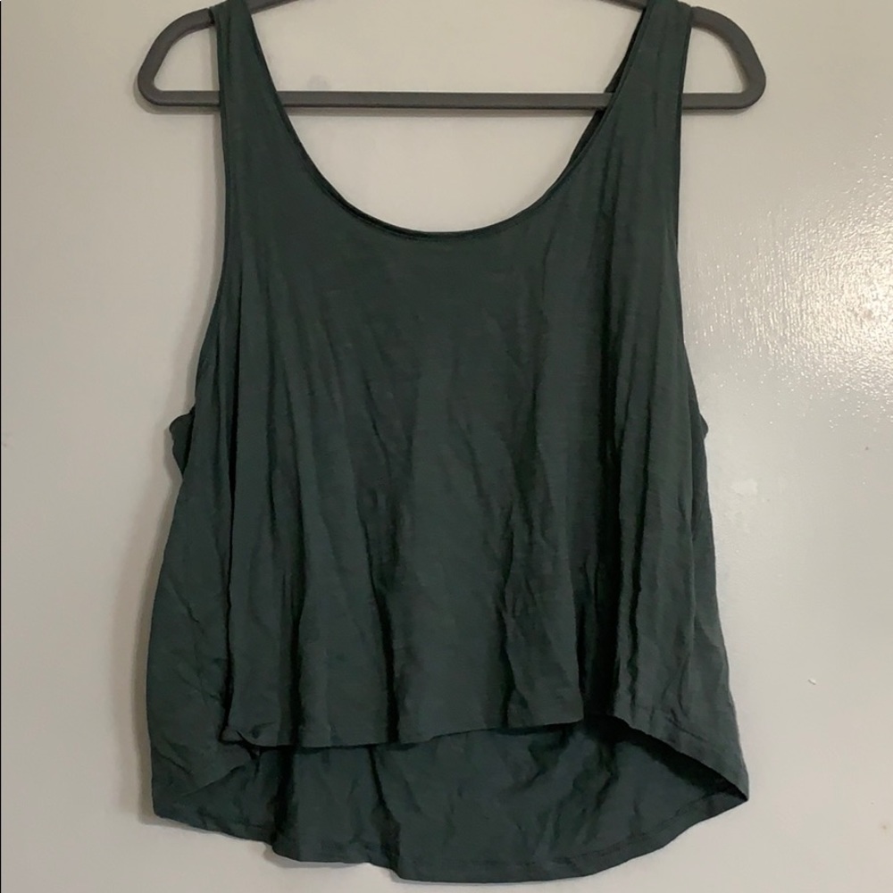 Size medium basic green tank top.